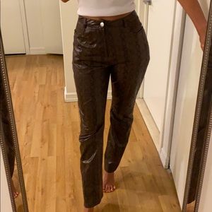 Tiger Mist Fake snake skin pants